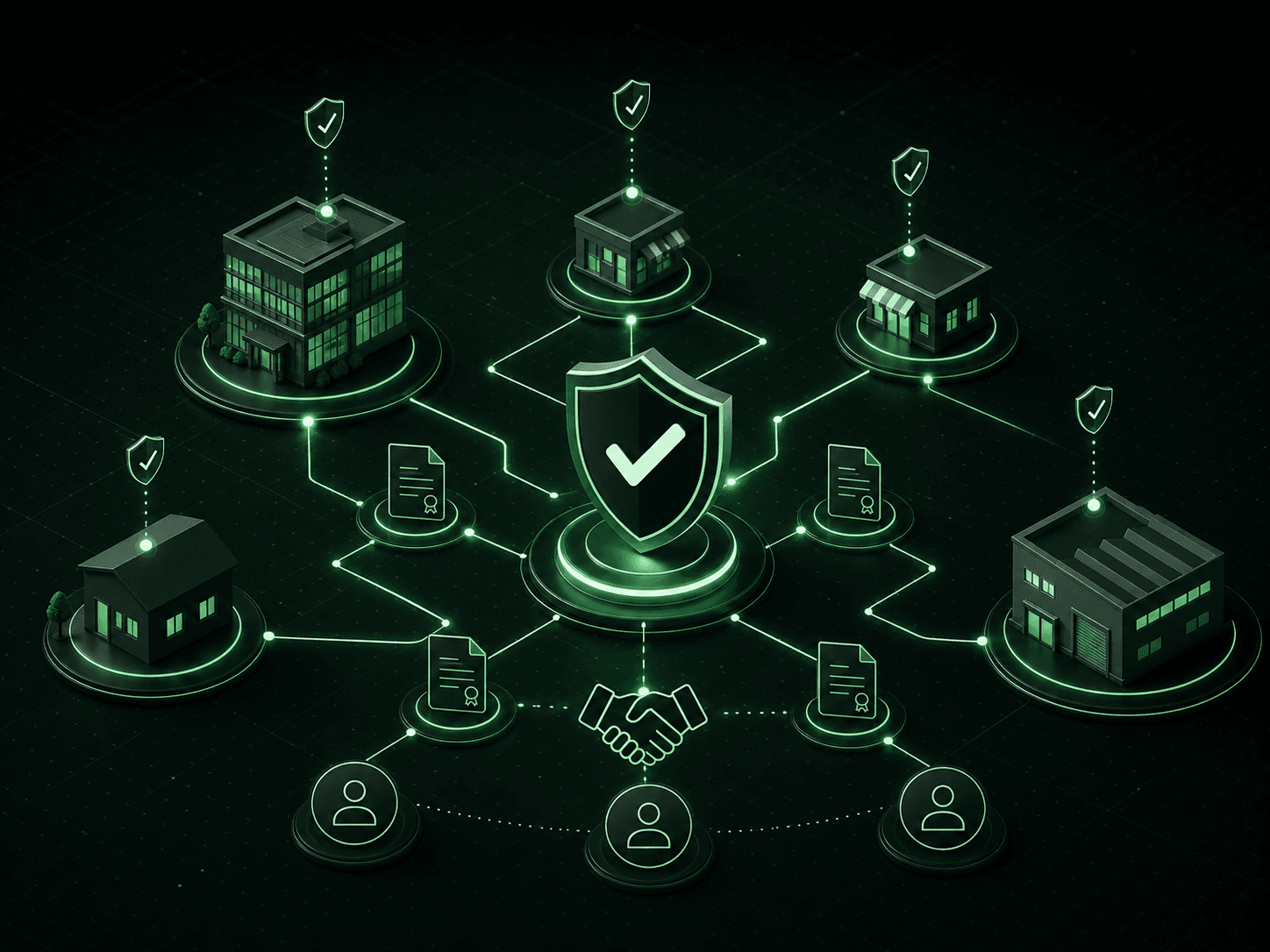 Rede de parceiros e certificados digitais protegidos